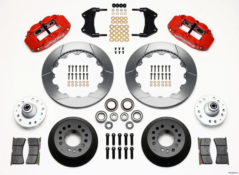 Wilwood Narrow Superlite 6R Front Hub Kit 12.88in Red WWE ProSpindle - My Store