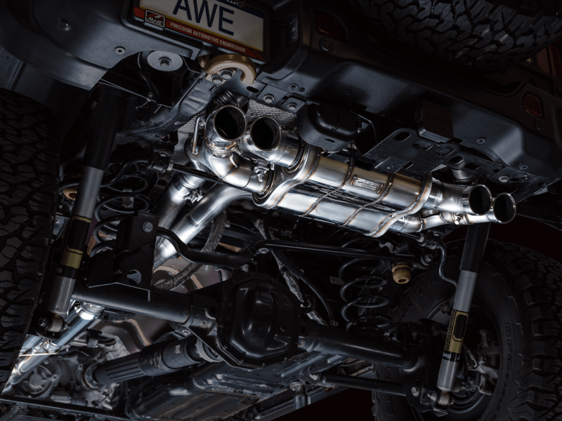 AWE 21+ Wrangler 392 Switchpath Cat-Back Exhaust- Quad BashGuards - My Store