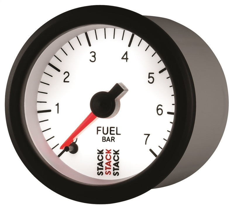 Autometer Stack 52mm 0-7 Bar M10 Male Pro Stepper Motor Fuel Pressure Gauge - White - My Store