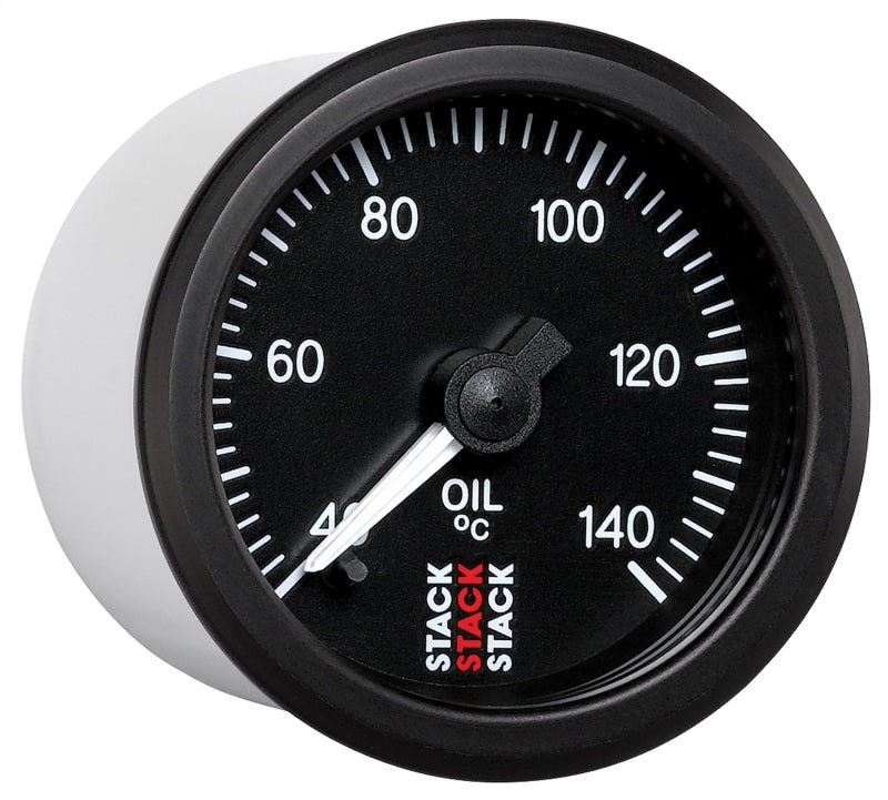 Autometer Stack 52mm 40-140 Deg C 1/8in Nptf Male Pro Stepper Motor Oil Temp Gauge - Black - My Store