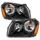 ANZO 2005-2007 Dodge Magnum Crystal Headlight Black Amber - Mammoth Racing -