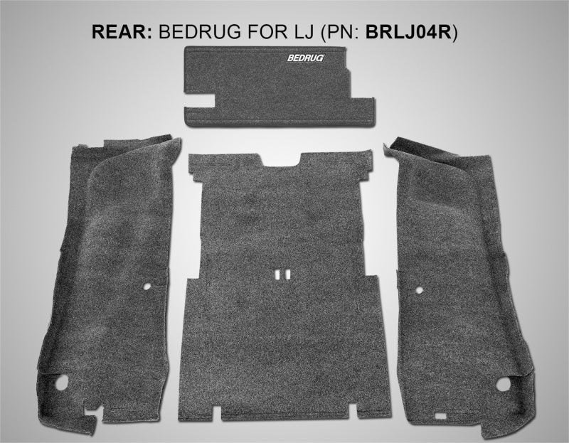 BedRug 03-06 Jeep LJ Unlimited Rear 4pc Cargo Kit (Incl Tailgate & Tub Liner) - My Store