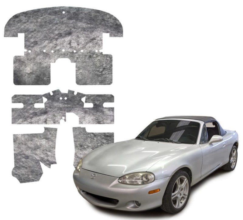 DEI 90-05 Mazda Miata NA & NB Under Carpet Interior Insulation Kit - 1/2in Thick - Mammoth Racing -