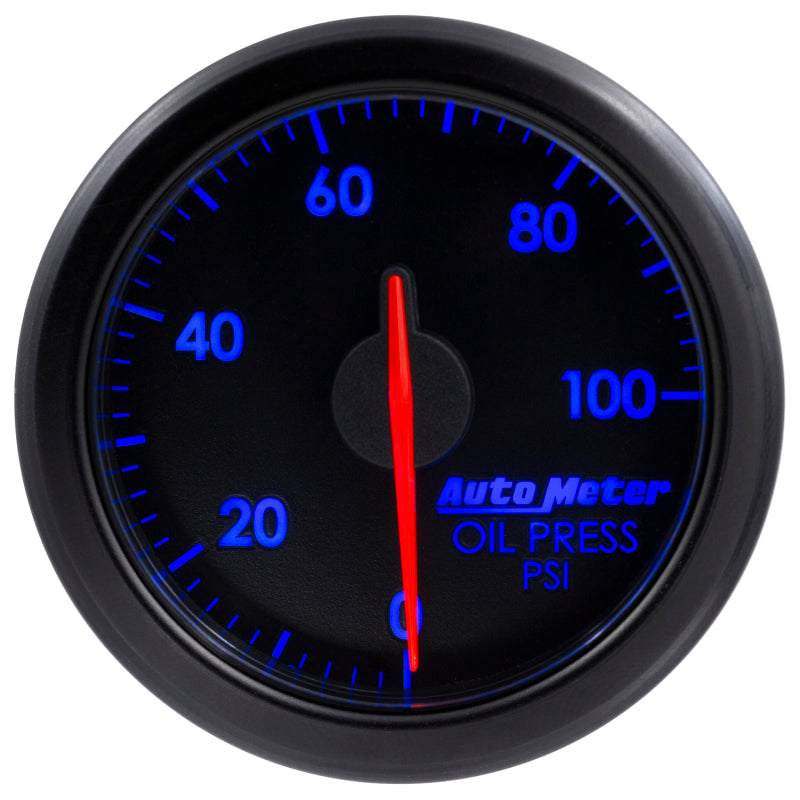 Autometer Airdrive 2-1/6in Oil Pressure Gauge 0-100 PSI - Black - My Store