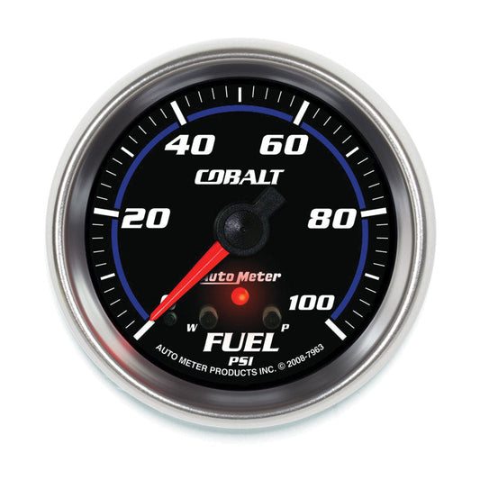 Autometer Cobalt Fuel Pressure Gauge 2-5/8in 100psi Stepper Motor w/ Peak and Warn - My Store