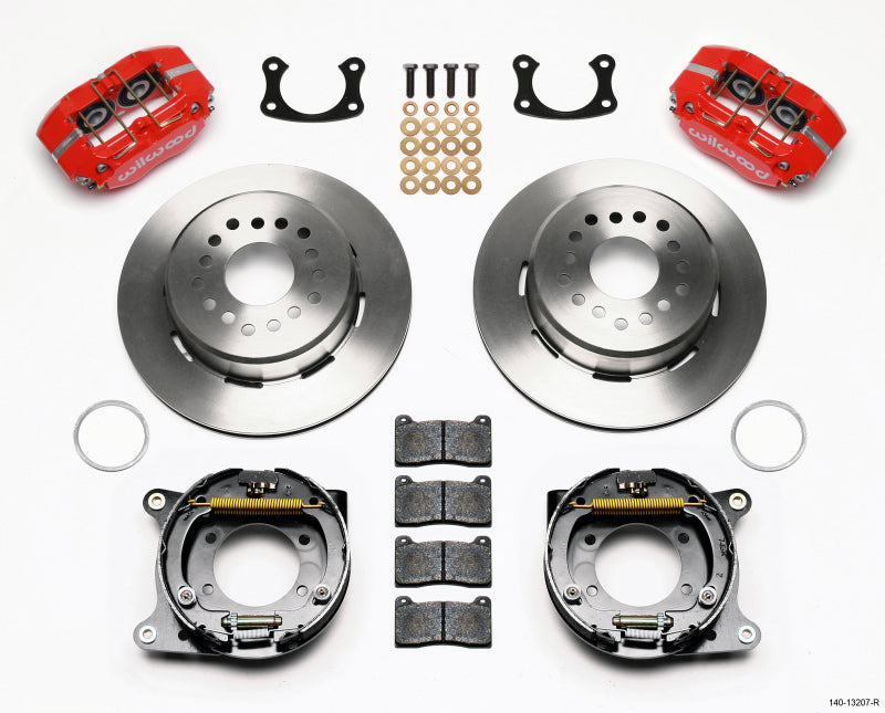 Wilwood Dynapro Dust-Boot P/S Park Brake Kit Red New Big Ford 2.50in Offset - Mammoth Racing -