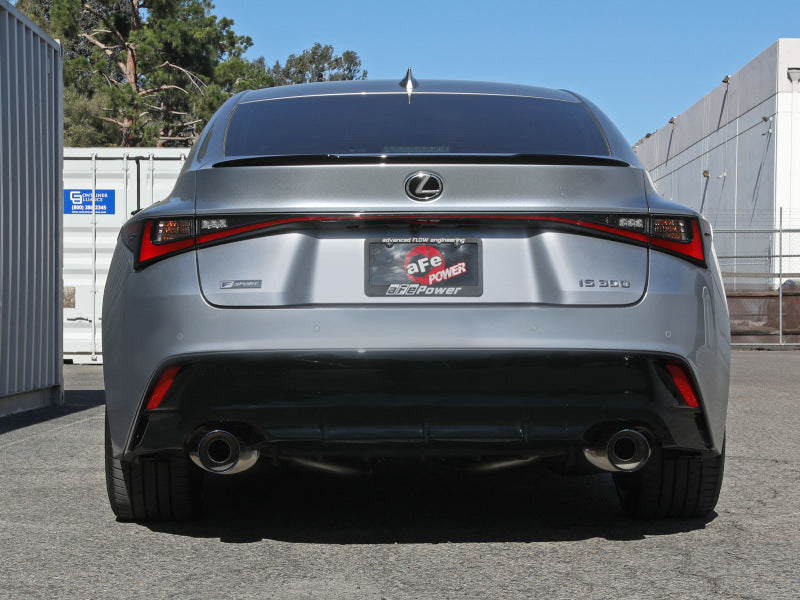 aFe Lexus IS350 14-22 V6-3.5L Takeda Axle-Back Exhaust System- Blue Tip - Mammoth Racing -
