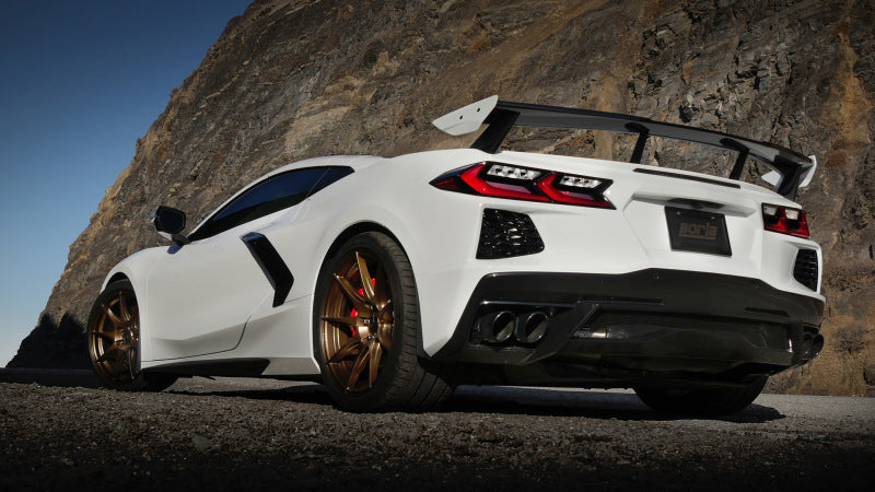Borla 2020 Chevrolet Corvette C8 6.2 ATAK 3in Exhaust System Dual Round Rolled A/C Black Chrome Tips - My Store