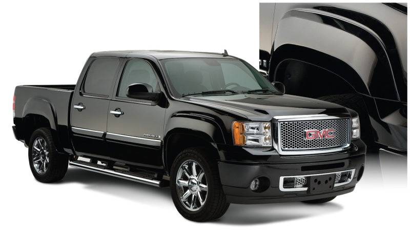 Bushwacker 07-14 GMC Sierra 2500 HD Fleetside OE Style Flares 4pc 78.0/78.7/97.6in Bed - Black - Mammoth Racing -
