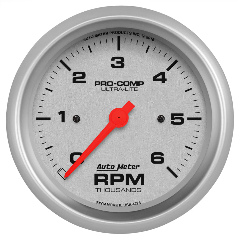 AutoMeter Ultra-Lite 3-3/8in. 0-6k RPM In-Dash Tachometer Gauge - My Store
