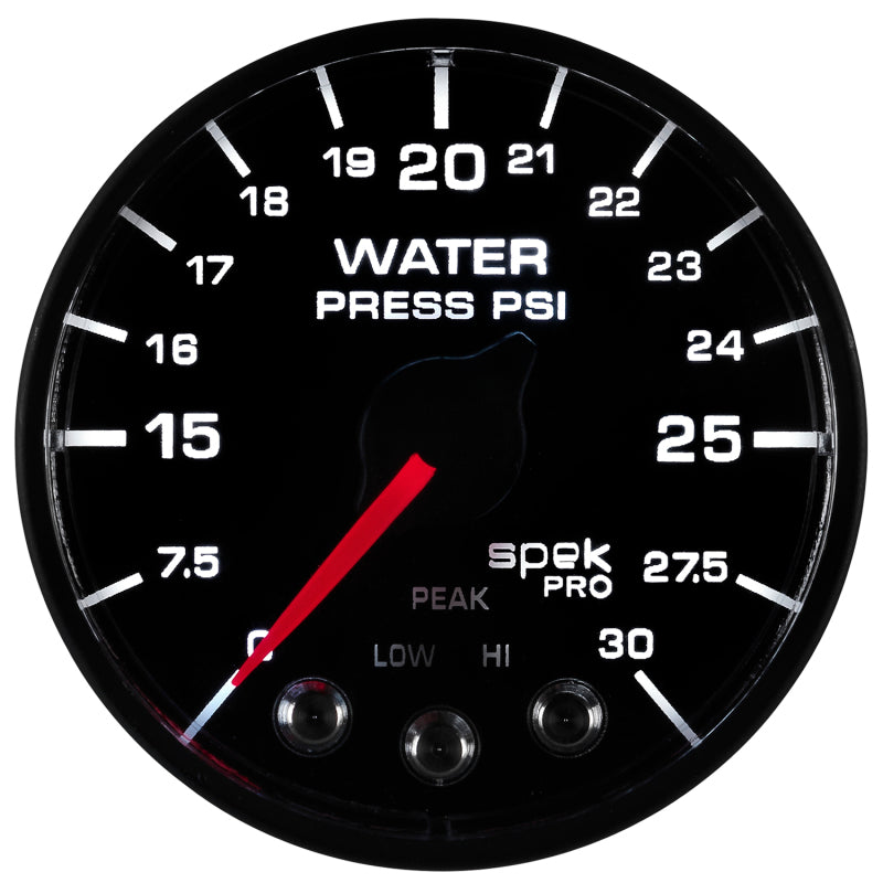 Autometer Spek-Pro - Nascar 2-1/16in Water Press 0- 30 psi Bfb - My Store