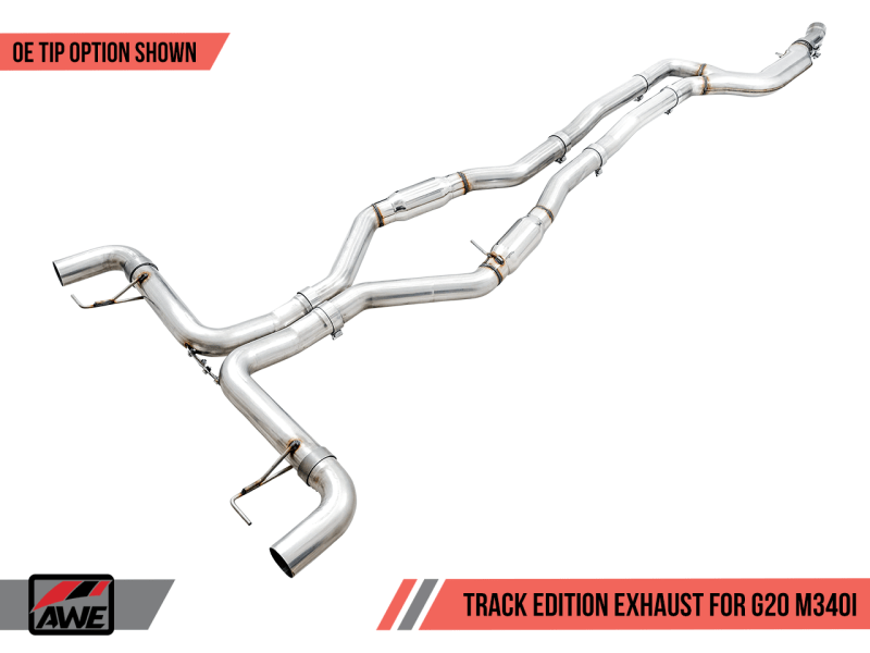 AWE Tuning 2019+ BMW M340i (G20) Track Edition Exhaust (Use OE Tips) - My Store