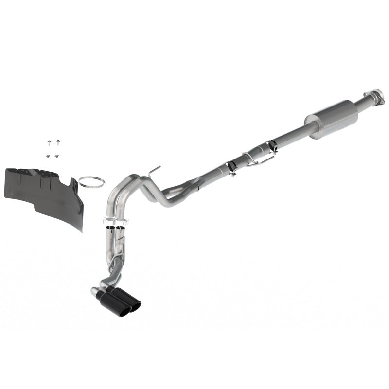 Ford Racing 21-22 F-150 2.7L/3.5L/5.0L Side Exit Extreme Exhaust - Black Tips - Mammoth Racing -
