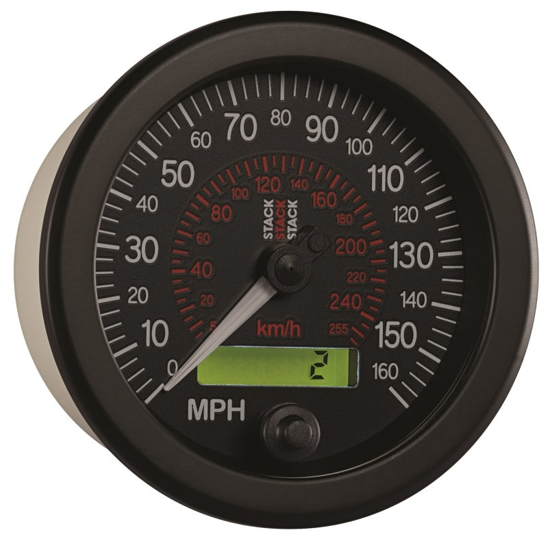 Autometer Stack Instruments 88mm 0-160 MPH / 260 Km/h Programmable Speedometer - Black - My Store