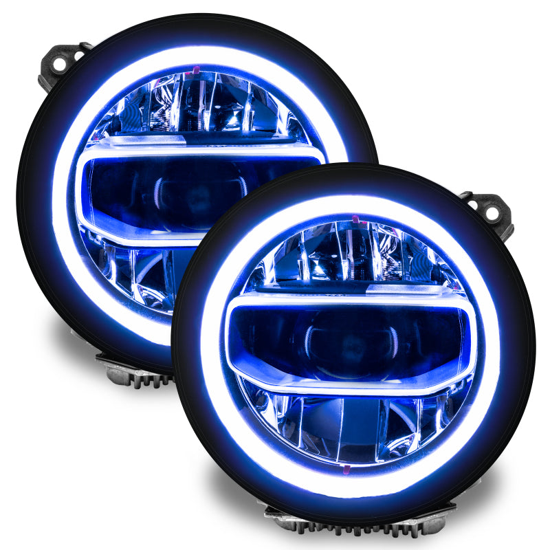 Oracle Jeep Wrangler JL/JT RGB+W Headlight DRL Upgrade Kit - ColorSHIFT w/ Simple Controller - Mammoth Racing -