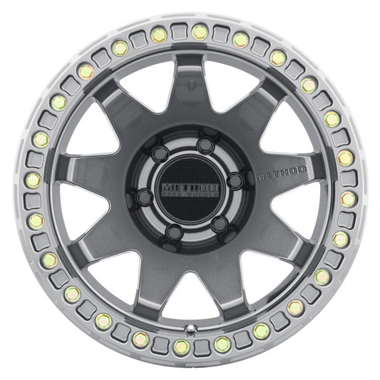 Method Mr108 17x9 -44mm Offset 6x5.5 106.25mm CB Gloss Titanium w/BH-H24125-38 Wheel