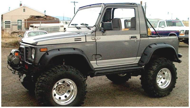 Bushwacker 86-95 Suzuki Samurai Pocket Style Flares 2pc - Black - Mammoth Racing -
