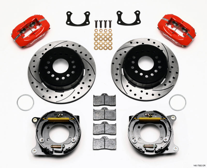 Wilwood Forged Dynalite P/S P-B Kit Drilled Red New Big Ford 2.36in Offset - My Store