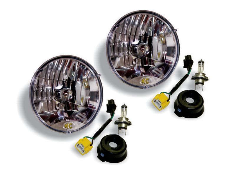 KC HiLiTES 07-18 Jeep JK H4 Headlight Conversion Kit - DOT Apprv./Incl. H13 to H4 Connectors (Pair) - Mammoth Racing -