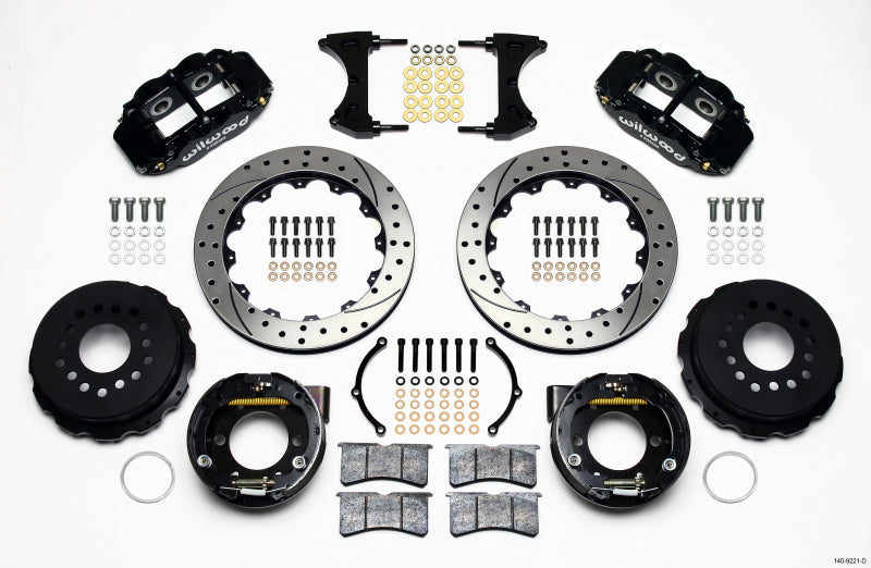 Wilwood Narrow Superlite 4R Rear P-Brk Kit 12.88in Drilled 2005-2014 Mustang - My Store