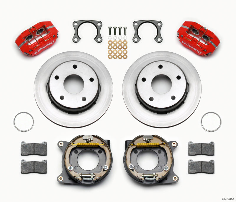 Wilwood Dynapro Lug Mount P/S Park Brake Kit Red Big Ford 2.36in Off Bronco 5 x 5.50 - My Store