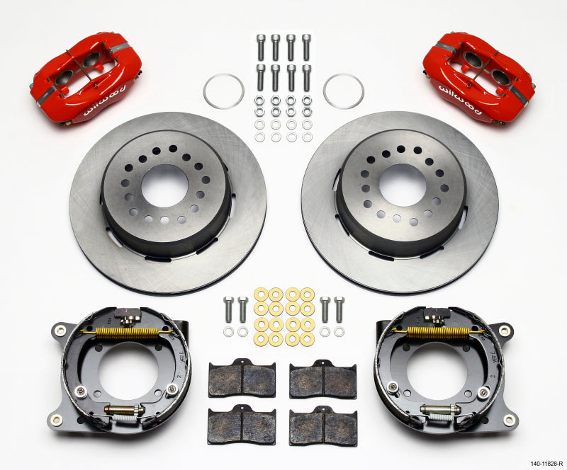 Wilwood Forged Dynalite P/S Park Brake Kit Red Impala 59-64 / Corvette 57-62 - Mammoth Racing -