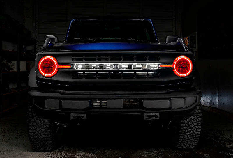 Oracle 21-22 Ford Bronco Headlight Halo Kit w/DRL Bar - Base Headlights ColorSHIFT -w/No Controller - Mammoth Racing -
