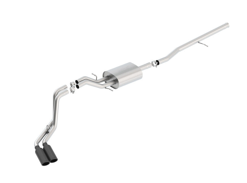 Borla S-Type Cat-Back 14-15 Sierra 1500 Std Bed/CC Short Bed 143.5in WB Side Exit Exhaust Black Tips - My Store