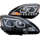 ANZO 2013-2015 Nissan Sentra Projector Headlights w/ U-Bar Black - Mammoth Racing -