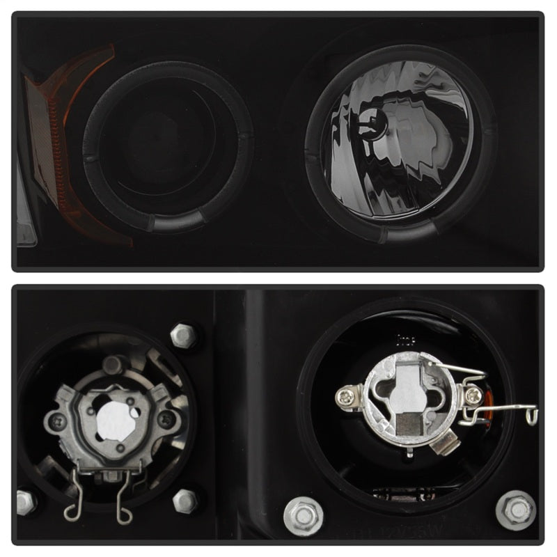 Spyder Dodge Ram 1500 02-05 03-05 Projector Headlights LED Halo LED Blk Smke PRO-YD-DR02-HL-BSM - Mammoth Racing -
