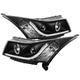 Spyder Chevy Cruze 11-14 Projector Headlights Light Tube DRL Blk PRO-YD-CCRZ11-LTDRL-BK - Mammoth Racing -