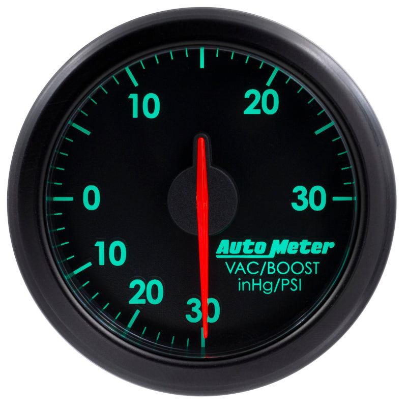 Autometer Airdrive 2-1/6in Boost/Vac Gauge 30in Hg/30 PSI - Black - My Store