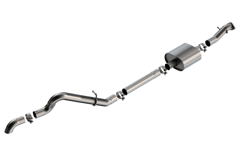 Borla 21-22 Ford Bronco 2.3L 2DR/4DR T-304 Stainless Steel Cat-Back S-Type Exhaust - Brushed - Mammoth Racing -
