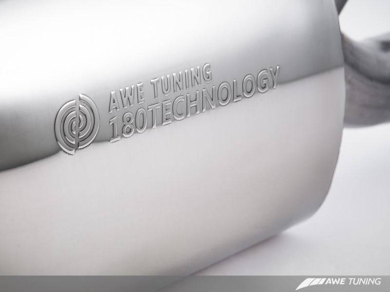 AWE Tuning Audi B8 A4 Touring Edition Exhaust - Quad Tip Diamond Black Tips - Does not fit Cabriolet - My Store