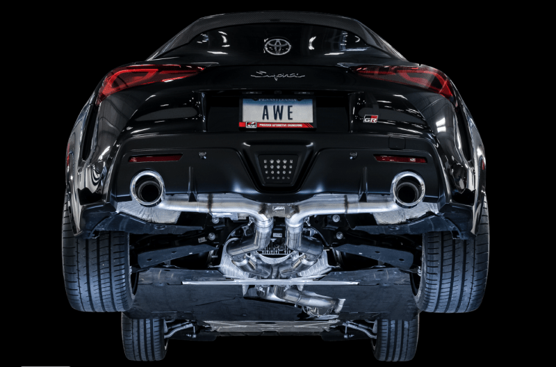 AWE Tuning 2020 Toyota Supra A90 Track Edition Exhaust - 5in Chrome Silver Tips - My Store