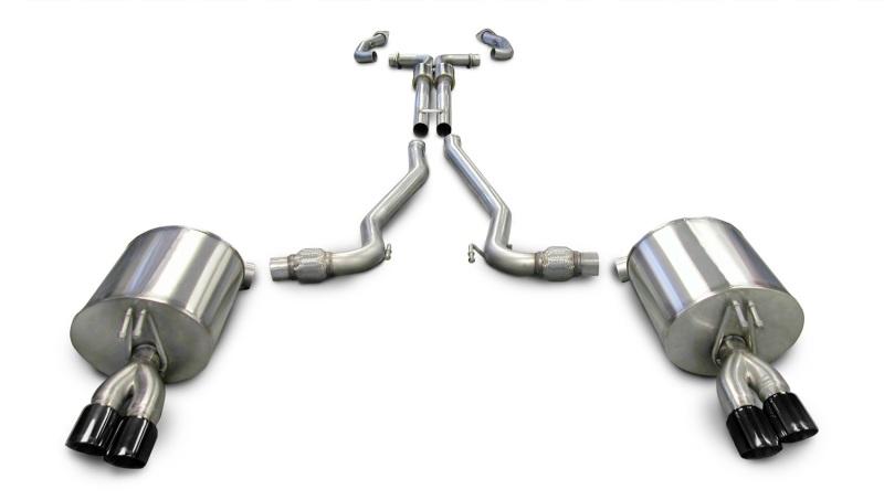 Corsa 08-09 Pontiac G8 GXP 6.0L V8 Sport Cat-Back w/ Dual 3in Black Tips - Mammoth Racing -