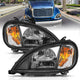 ANZO 1996-2013 Freightliner Columbia LED Crystal Headlights Chrome Housing w/ Clear Lens (Pair) - Mammoth Racing -