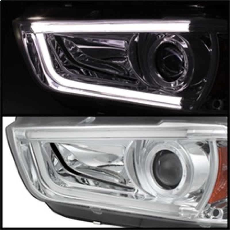 Spyder Dodge Charger 11-14 Projector Headlights Halogen - Light Tube DRL Chrm PRO-YD-DCH11-LTDRL-C - Mammoth Racing -