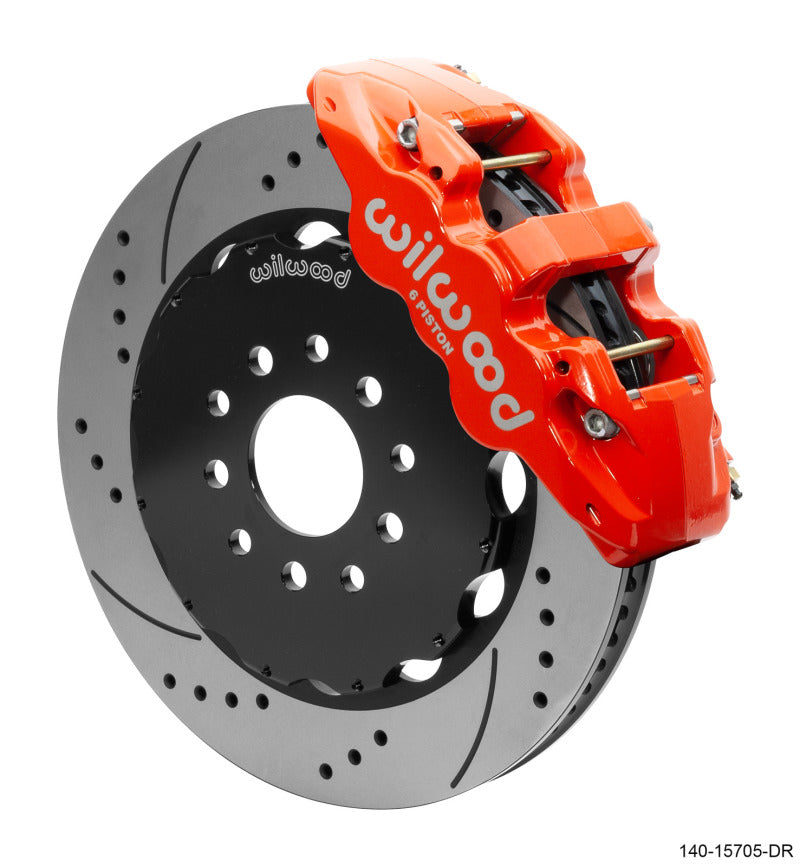 Wilwood Aero6 Front Big Brake Kit 14.00in Drilled Red Rotor - 97-13 Chevrolet Corvette C5/c6/z06 - My Store
