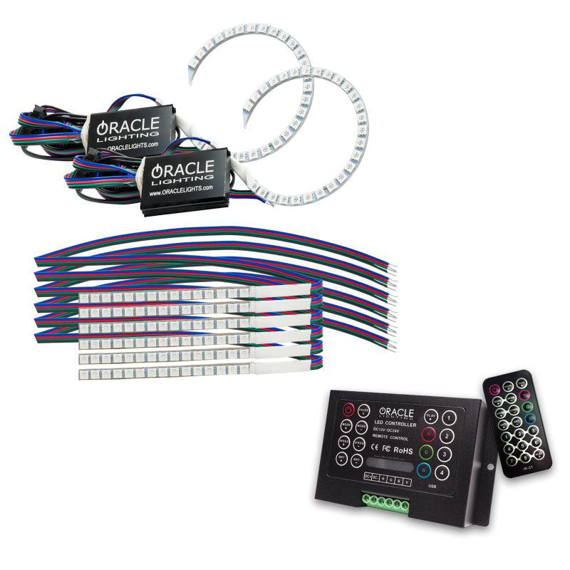Oracle 18-21 Ford Mustang DRL Upgrade w/ Halo Kit - ColorSHIFT 2 - Mammoth Racing -