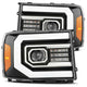 AlphaRex 07-13 GMC 1500HD PRO-Series Proj Headlights Plank Style Gloss Blk w/Activ Light/Seq Signal - Mammoth Racing -