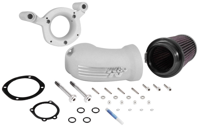 K&N 08-17 Harley Davidson Touring Models Performance Air Intake System Silver - Mammoth Racing -
