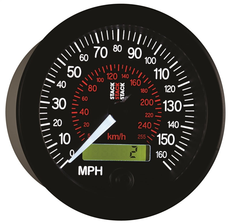 Autometer Stack Instruments 88mm 0-160 MPH / 260 Km/h Programmable Speedometer - Black - My Store