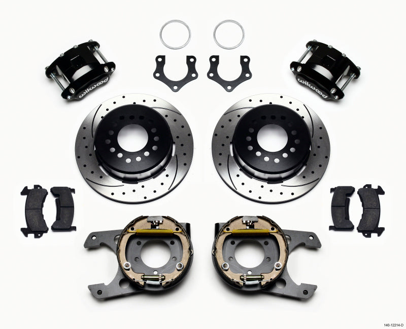 Wilwood D154 P/S Park Brake Kit Drilled Mopar/Dana 2.36in Off w/Snap Ring Brng - Mammoth Racing -