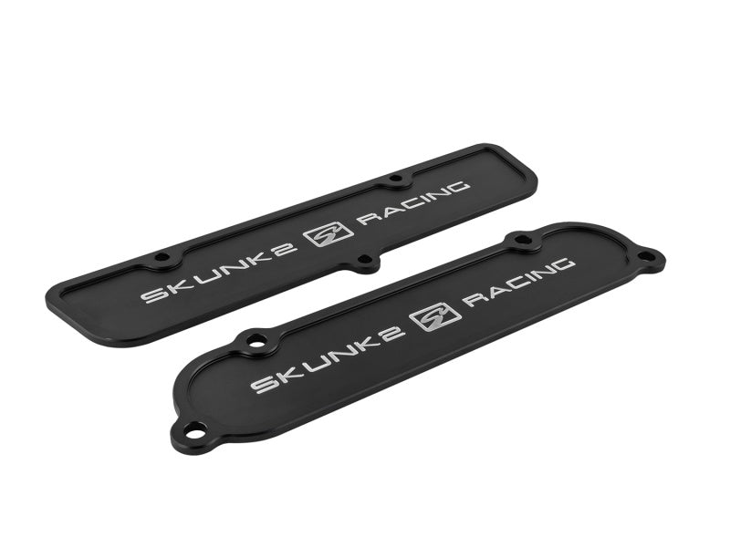 Skunk2 Black Anodized Billet 6061 Aluminum Intake & Exhaust Port Covers - K-Series Cylinder Heads - Mammoth Racing -