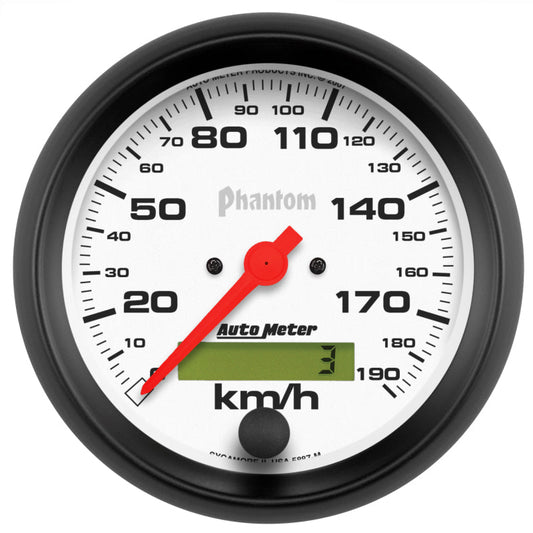 Autometer Phantom 3-3/8in 190 Km/h Speedometer Electric Program w/ LCD Odometer - My Store