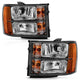 ANZO 2007-2013 Gmc Sierra 1500 Crystal Headlight Black Amber - My Store