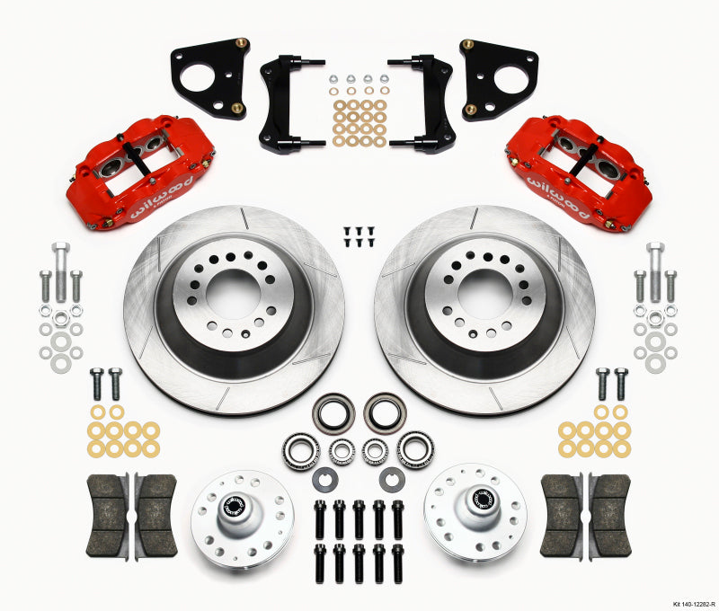 Wilwood Narrow Superlite 6R Front Hub & 1PC Rtr Kit 12.88in-Red 62-72 CDP B & E Body-Drum - Mammoth Racing -