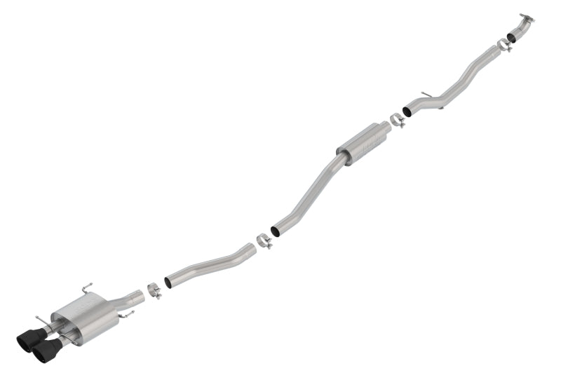 Borla 17-19 Honda Civic SI 1.5L Turbo MT S-Type 2.75in Cat-Back Exhaust Ceramic Black Tip - My Store