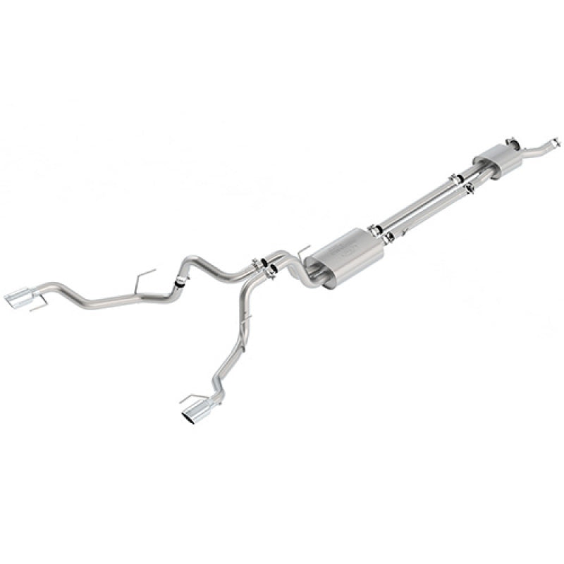 Ford Racing 2017 F-150 Raptor 3.5L Touring Cat-Back Exhaust System Dual Rear Exit w/ Chrome Tips - Mammoth Racing -